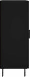 vidaXL - Dressoir - 34,5x34x90 - cm - bewerkt - hout - zwart