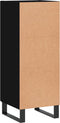 vidaXL - Dressoir - 34,5x34x90 - cm - bewerkt - hout - zwart