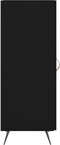 vidaXL - Dressoir - 34,5x34x90 - cm - bewerkt - hout - zwart