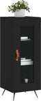 vidaXL - Dressoir - 34,5x34x90 - cm - bewerkt - hout - zwart