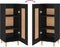 vidaXL - Dressoir - 34,5x34x90 - cm - bewerkt - hout - zwart