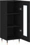 vidaXL - Dressoir - 34,5x34x90 - cm - bewerkt - hout - zwart