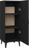 vidaXL - Dressoir - 34,5x34x90 - cm - bewerkt - hout - zwart