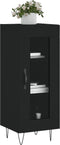 vidaXL - Dressoir - 34,5x34x90 - cm - bewerkt - hout - zwart