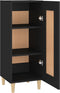 vidaXL - Dressoir - 34,5x34x90 - cm - bewerkt - hout - zwart