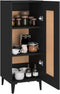 vidaXL - Dressoir - 34,5x34x90 - cm - bewerkt - hout - zwart