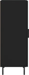 vidaXL - Dressoir - 34,5x34x90 - cm - bewerkt - hout - zwart