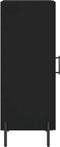 vidaXL - Dressoir - 34,5x34x90 - cm - bewerkt - hout - zwart