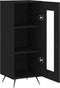 vidaXL - Dressoir - 34,5x34x90 - cm - bewerkt - hout - zwart