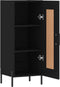 vidaXL - Dressoir - 34,5x34x90 - cm - bewerkt - hout - zwart
