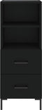 vidaXL - Dressoir - 34,5x34x90 - cm - bewerkt - hout - zwart