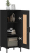 vidaXL - Dressoir - 34,5x34x90 - cm - bewerkt - hout - zwart