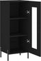 vidaXL - Dressoir - 34,5x34x90 - cm - bewerkt - hout - zwart
