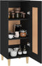 vidaXL - Dressoir - 34,5x34x90 - cm - bewerkt - hout - zwart
