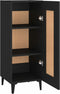 vidaXL - Dressoir - 34,5x34x90 - cm - bewerkt - hout - zwart