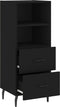 vidaXL - Dressoir - 34,5x34x90 - cm - bewerkt - hout - zwart