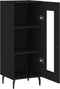 vidaXL - Dressoir - 34,5x34x90 - cm - bewerkt - hout - zwart
