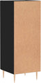 vidaXL - Dressoir - 34,5x34x90 - cm - bewerkt - hout - zwart