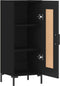 vidaXL - Dressoir - 34,5x34x90 - cm - bewerkt - hout - zwart