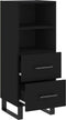 vidaXL - Dressoir - 34,5x34x90 - cm - bewerkt - hout - zwart
