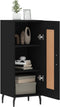 vidaXL - Dressoir - 34,5x34x90 - cm - bewerkt - hout - zwart