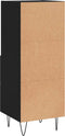 vidaXL - Dressoir - 34,5x34x90 - cm - bewerkt - hout - zwart