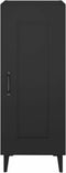vidaXL - Dressoir - 34,5x34x90 - cm - bewerkt - hout - zwart