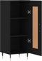 vidaXL - Dressoir - 34,5x34x90 - cm - bewerkt - hout - zwart