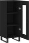 vidaXL - Dressoir - 34,5x34x90 - cm - bewerkt - hout - zwart