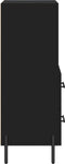 vidaXL - Dressoir - 34,5x34x90 - cm - bewerkt - hout - zwart