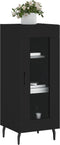 vidaXL - Dressoir - 34,5x34x90 - cm - bewerkt - hout - zwart