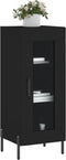 vidaXL - Dressoir - 34,5x34x90 - cm - bewerkt - hout - zwart