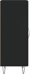 vidaXL - Dressoir - 34,5x34x90 - cm - bewerkt - hout - zwart