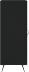 vidaXL - Dressoir - 34,5x34x90 - cm - bewerkt - hout - zwart