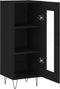vidaXL - Dressoir - 34,5x34x90 - cm - bewerkt - hout - zwart