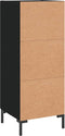 vidaXL - Dressoir - 34,5x34x90 - cm - bewerkt - hout - zwart