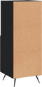 vidaXL - Dressoir - 34,5x34x90 - cm - bewerkt - hout - zwart