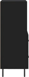 vidaXL - Dressoir - 34,5x34x90 - cm - bewerkt - hout - zwart