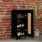 vidaXL - Dressoir - 34,5x34x90 - cm - bewerkt - hout - zwart