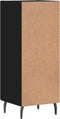 vidaXL - Dressoir - 34,5x34x90 - cm - bewerkt - hout - zwart