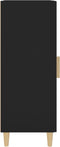 vidaXL - Dressoir - 34,5x34x90 - cm - bewerkt - hout - zwart