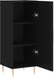 vidaXL - Dressoir - 34,5x34x90 - cm - bewerkt - hout - zwart