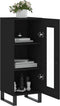 vidaXL - Dressoir - 34,5x34x90 - cm - bewerkt - hout - zwart