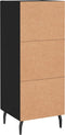 vidaXL - Dressoir - 34,5x34x90 - cm - bewerkt - hout - zwart