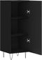 vidaXL - Dressoir - 34,5x34x90 - cm - bewerkt - hout - zwart