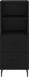 vidaXL - Dressoir - 34,5x34x90 - cm - bewerkt - hout - zwart