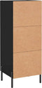 vidaXL - Dressoir - 34,5x34x90 - cm - bewerkt - hout - zwart