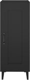 vidaXL - Dressoir - 34,5x34x90 - cm - bewerkt - hout - zwart