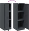 vidaXL - Dressoir - 34,5x39x107 - cm - staal - antracietkleurig