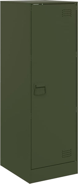 vidaXL - Dressoir - 34,5x39x107 - cm - staal - olijfgroen